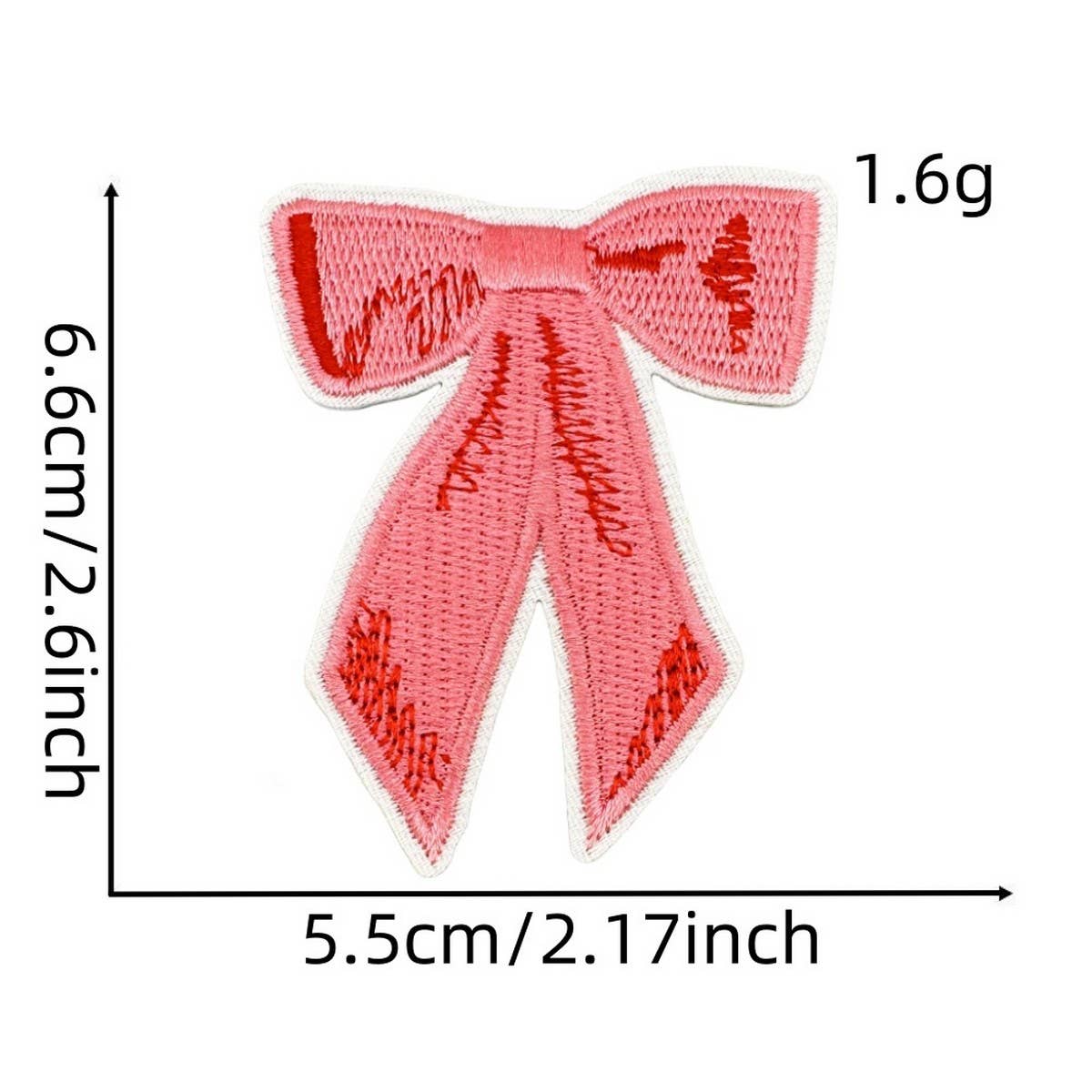 CUTE SOLID COLOR CARTOON BOW EMBROIDERED PATCH_CWMM4027