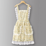 FLORAL LACE TRIM KITCHEN APRON FOR WOMEN_CWMM6594