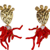 FASHIONABLE DESIGN OCEAN CORAL EARRINGS_CWAJE5048
