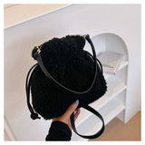 PLUSH WOOL HANDBAG WOMEN SMALL CROSSBODY BAG_CUAB00572