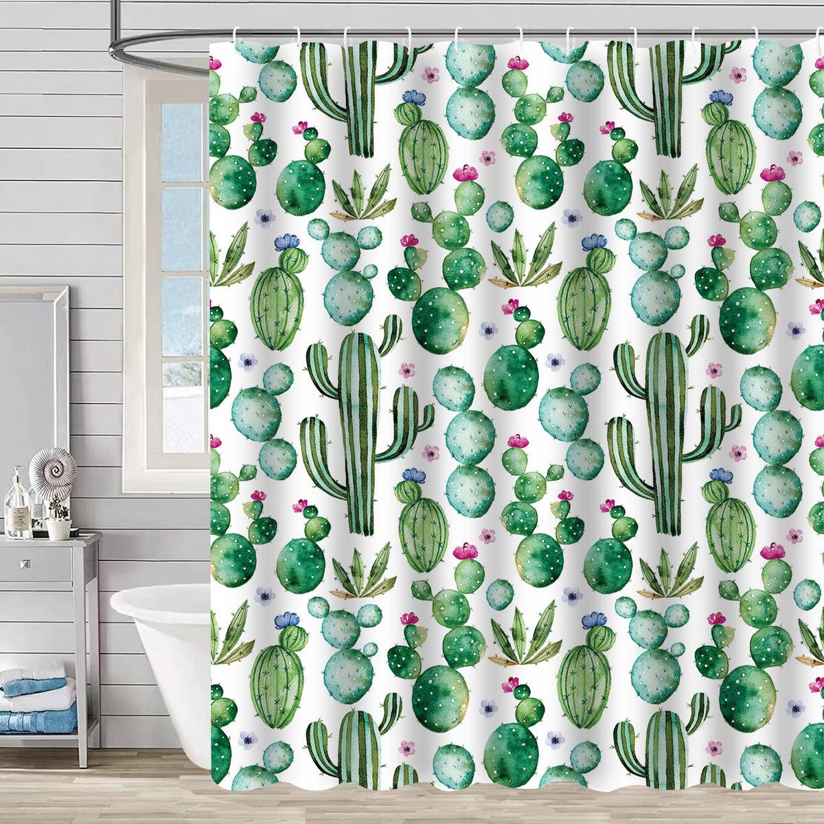 PLANT AND FLOWER WATERPROOF SHOWER CURTAIN_CWMM1795
