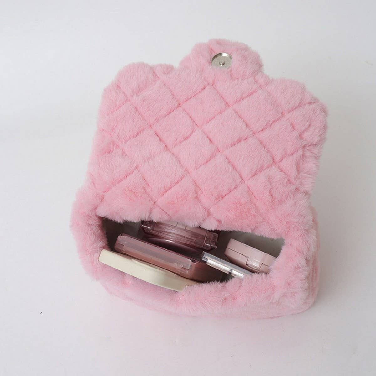 Winter Lamb Wool Shoulder And Crossbody Plush Bag_Cwab3952