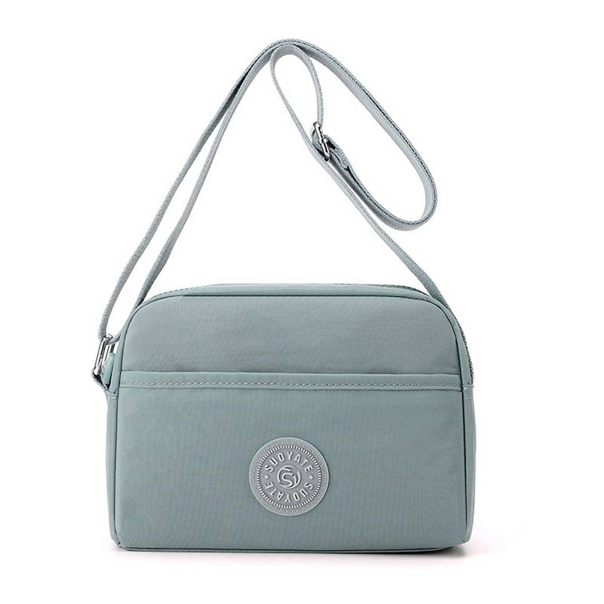Lightweight Solid Nylon Crossbody Shoulder Bag_Cwasc1735