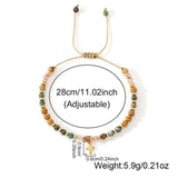 GOTHIC CROSS NATURAL SEMI PRECIOUS STONE BRACELET_CWAB4626