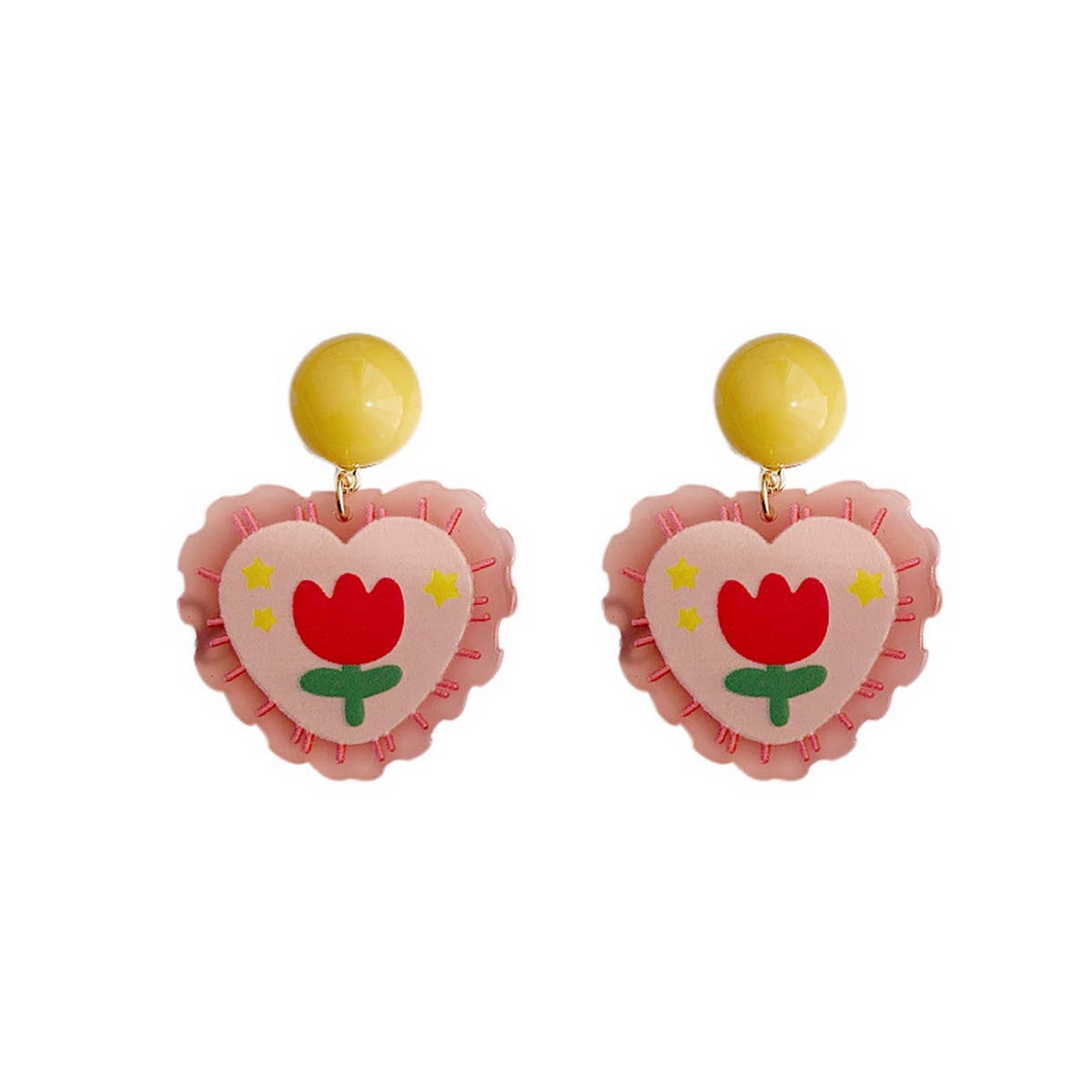 2024 NEW TULIP PINK LOVE EARRINGS_CWAJE1639