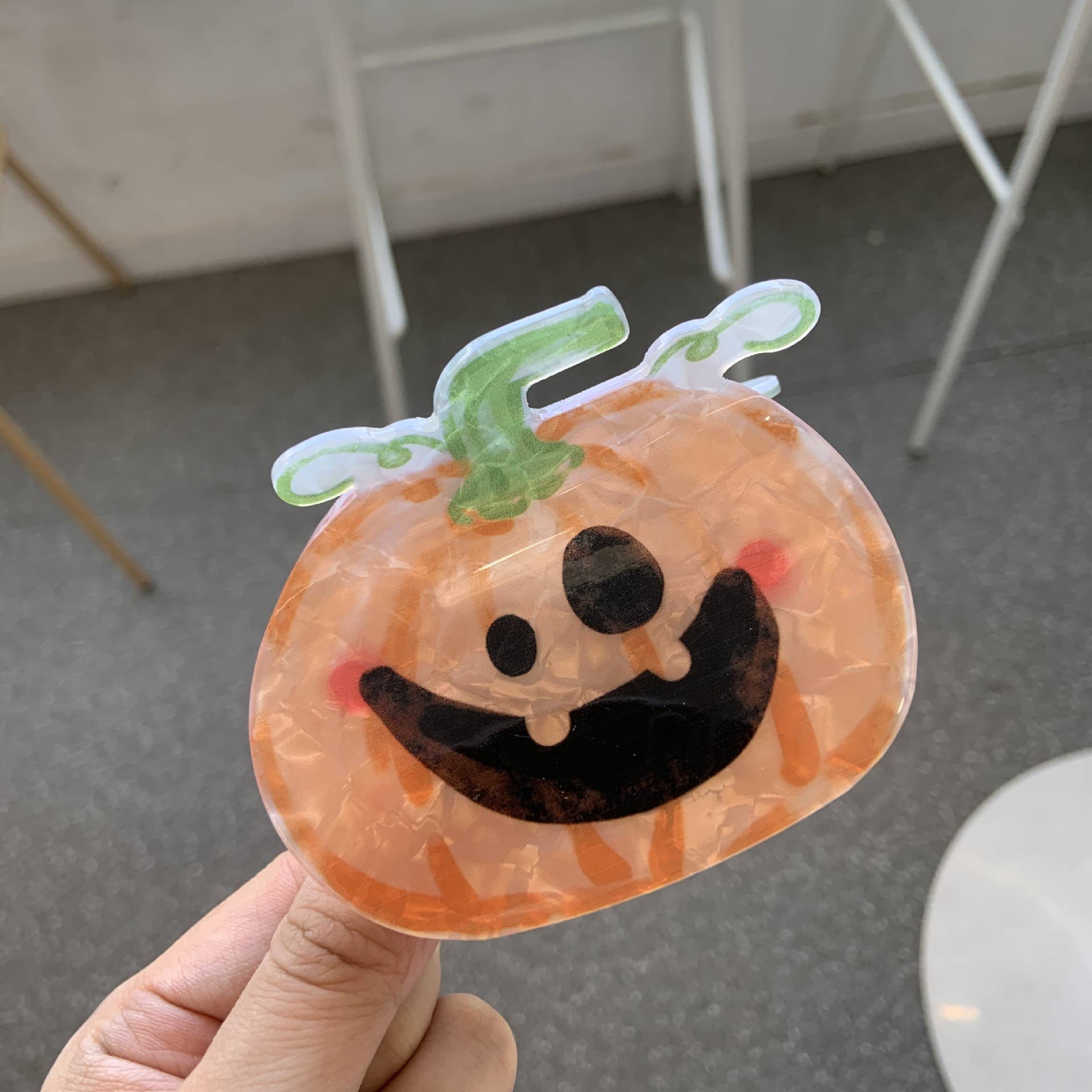 HALLOWEEN PUMPKIN BAT GHOST SKULL CLAW HAIR CLIP_CWASC1587