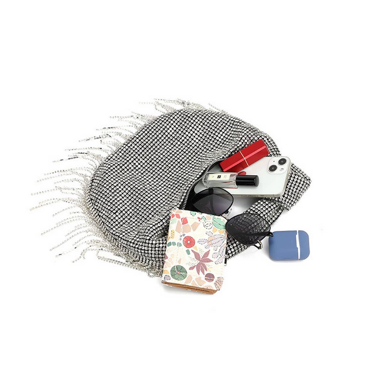 Fashionable Tassel High-End Rhinestone Evening Bag_Cwab3608