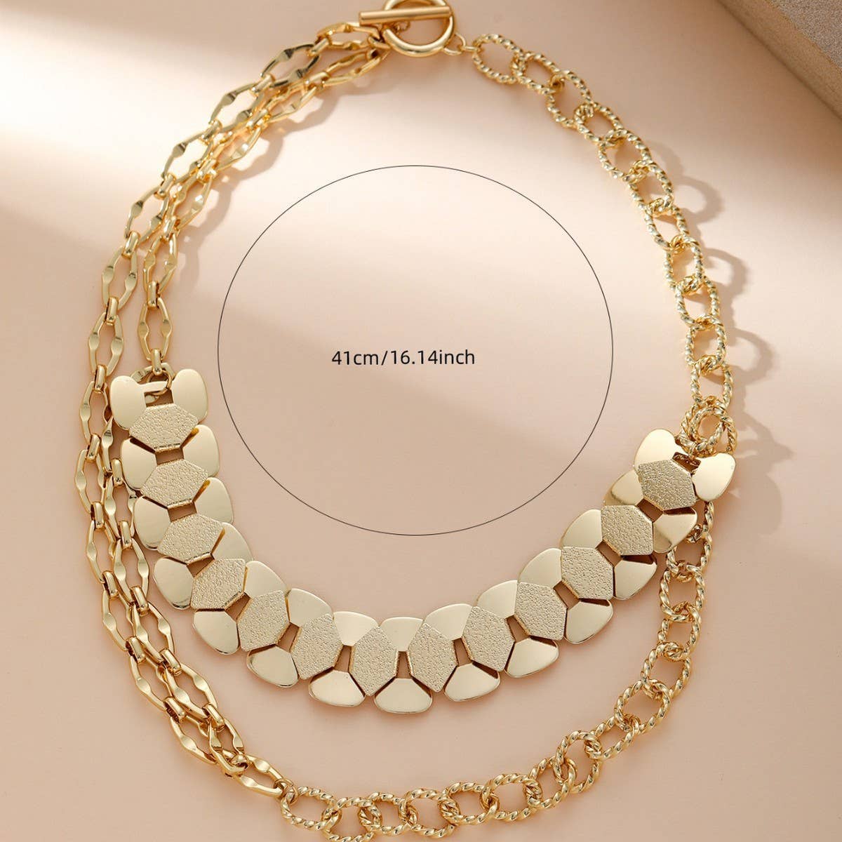 GOLD PLATED STAINLESS STEEL NECKLACE_CWMM3642