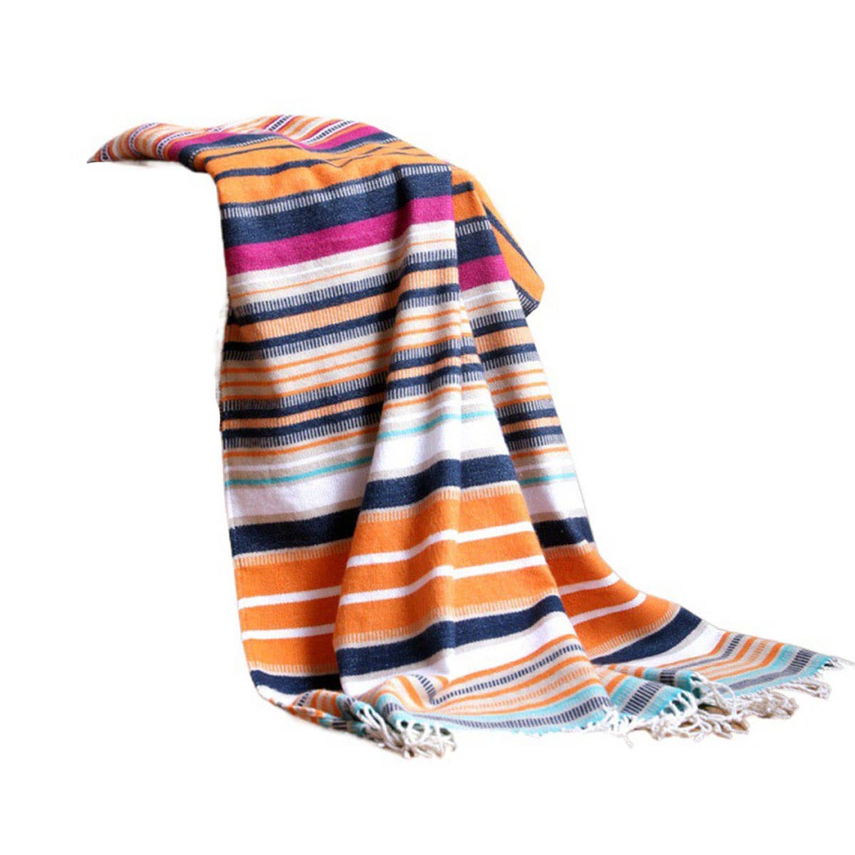 KNITTED STRIPED LIGHTWEIGHT SOFA BLANKET_CWMM0214