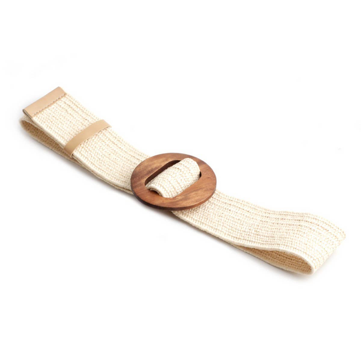 Cwabe0378_Round Buckle Fashion Stretch Belt
