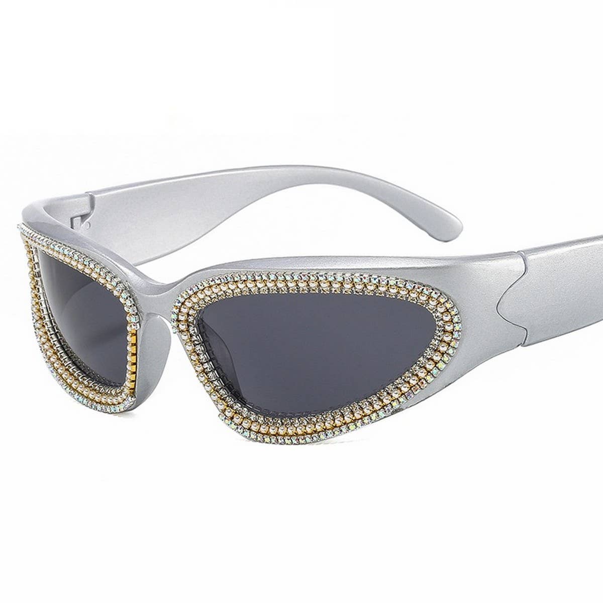 SPORTS STYLEPUNK CATEYE DIAMOND SUNGLASSES GOGGLES_CWASG0873