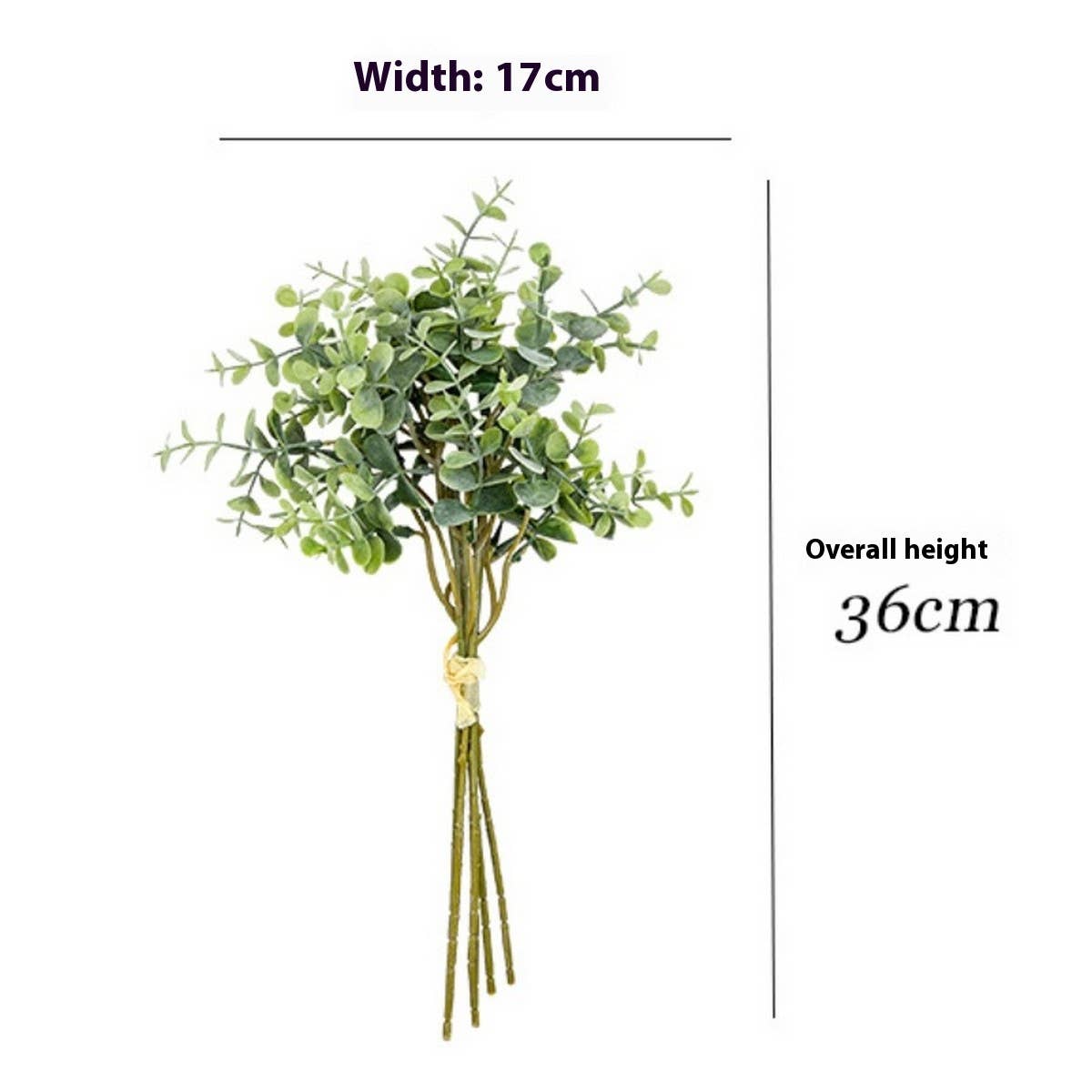 5 BRANCH EUCALYPTUS MONEY LEAVES ARTIFICIAL PLANT_CWMM6475