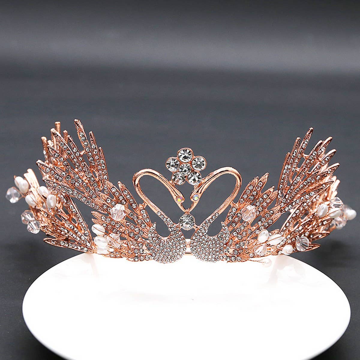 BRIDAL WEDDING CRYSTAL TIARAS HANDMADE CROWN_CWMM2027