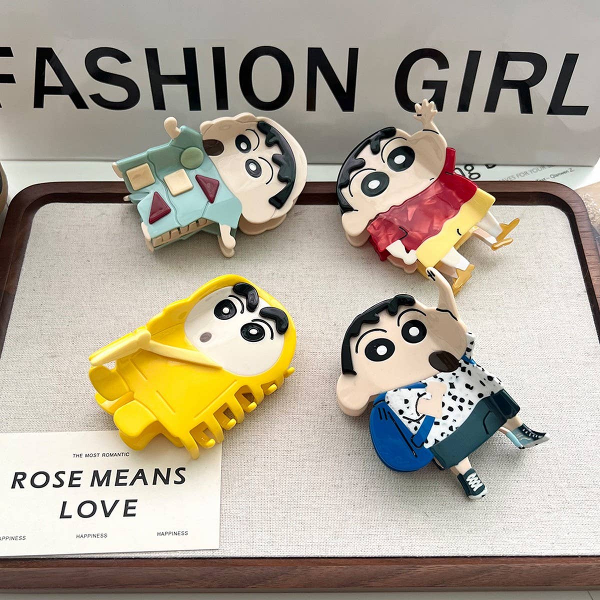 CARTOON BOY ACETATE HAIR CLAW CUTE ANIME STYLE_CWAHA5747