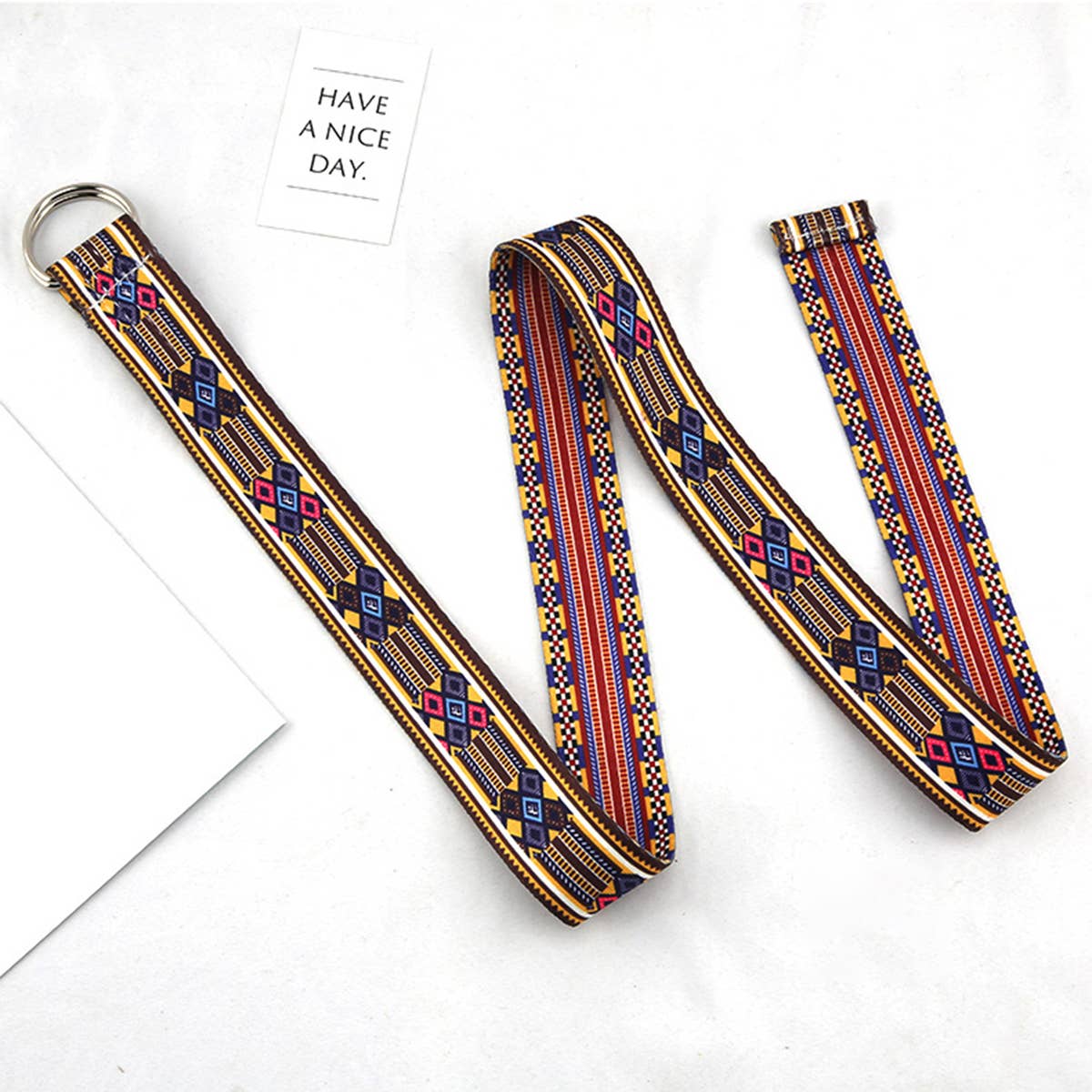 Cwabe0951_Double Buckle Canvas Casual Belt