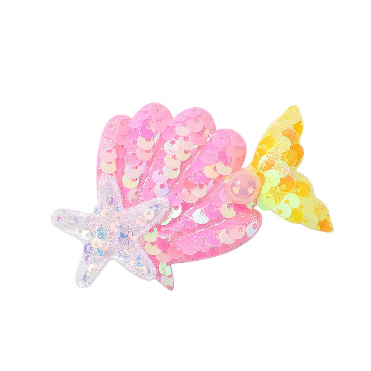 CHILDRENS SHELL PEARL MERMAID HAIRPIN_CWAHA2394