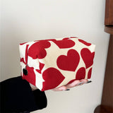 Corduroy Heart Pillow Bagcute Winter Cosmeticpouch_Cuab00651