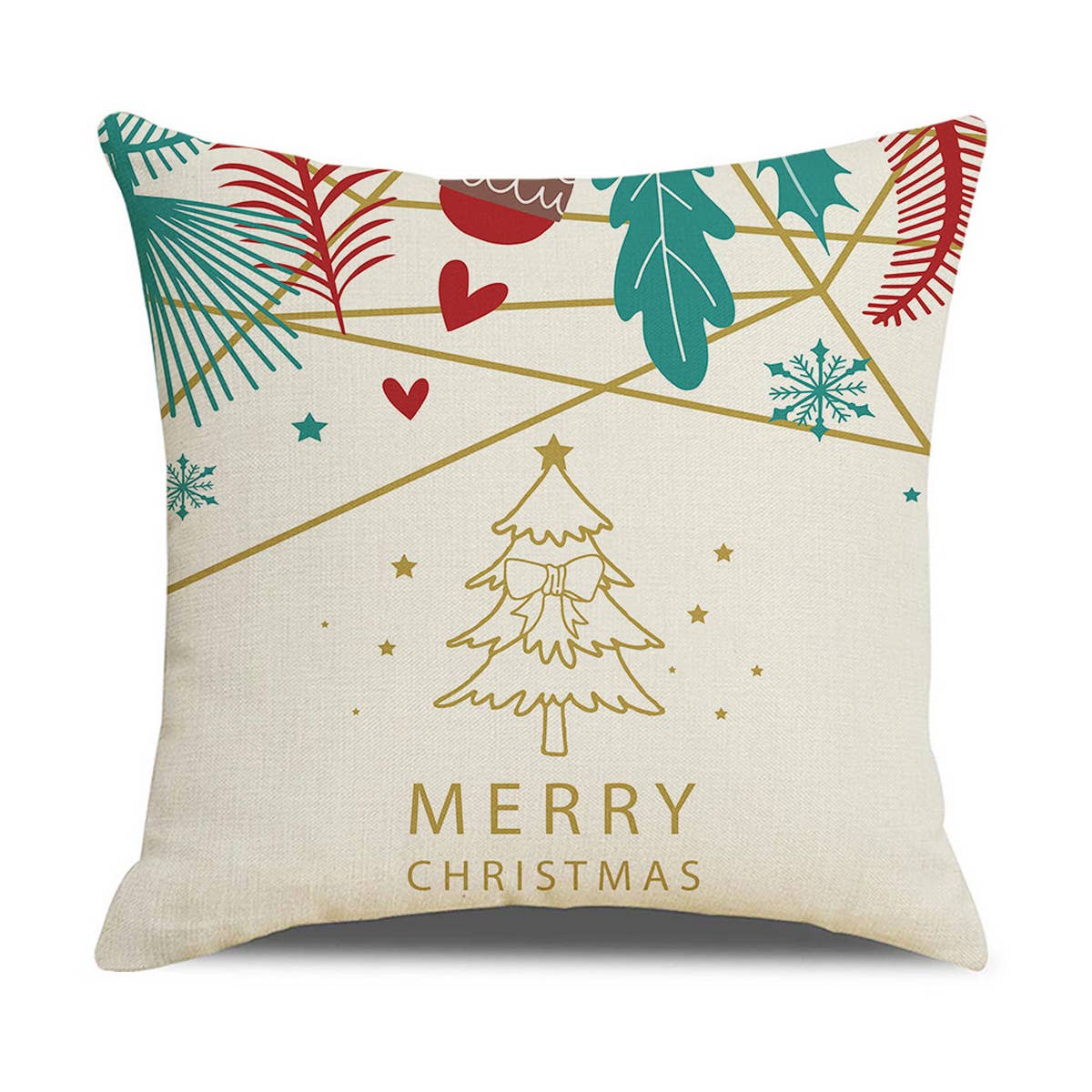 CHRISTMAS TREE CARTOON PRINT PILLOWCASE_CWMM1404