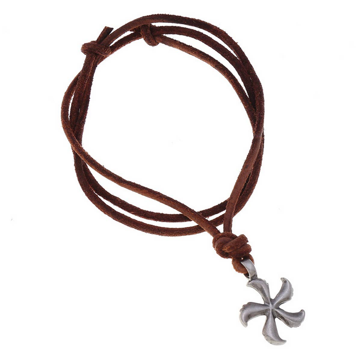 MENS VINTAGE BEACH STYLE COWHIDE NECKLACE_CWMM4609