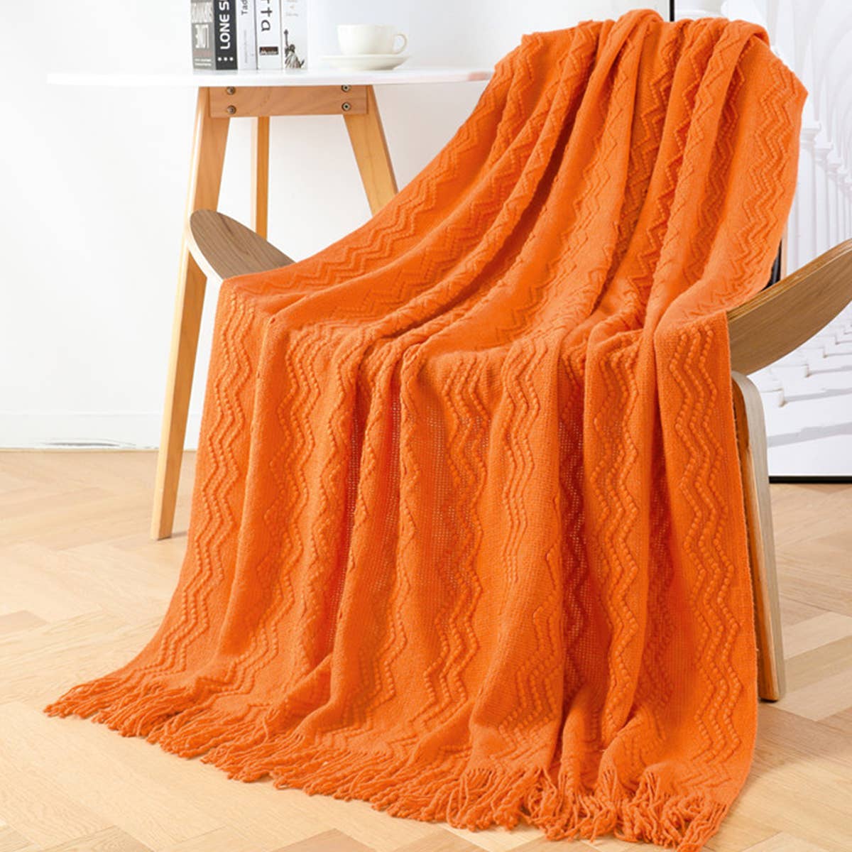 KNITTED SOFT WARM SOFA BLANKET BED END BLANKET_CWMM0203