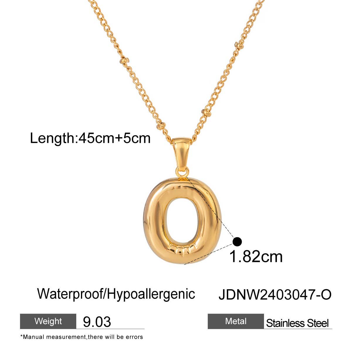 NICHE ALL MATCH TEMPERAMENT GLOSSY LETTER NECKLACE_CWAJE1893