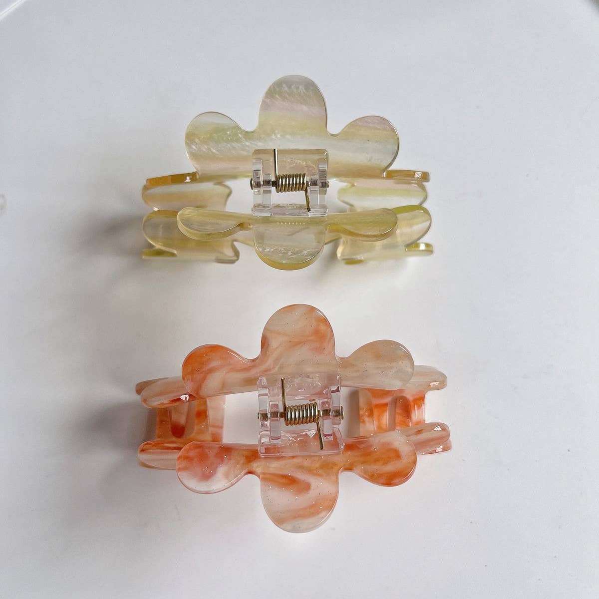 Wavy Flower Acetate Hair Claw, Simple Fresh Clip_Cwaha1328