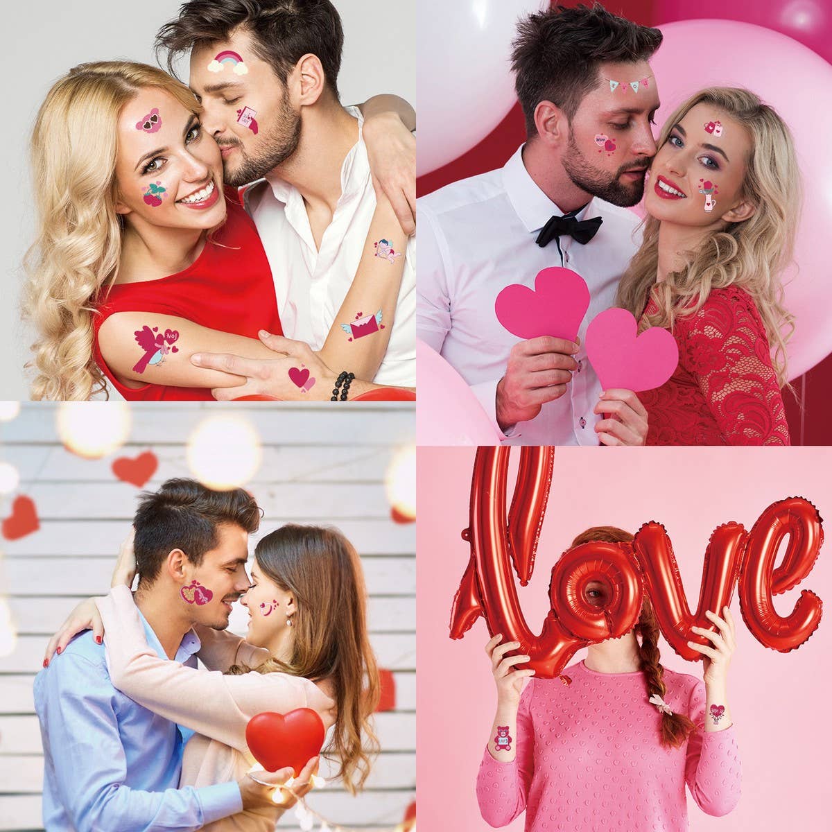 Valentine S Heart Tattoos Waterproof Single Use_Cwmm8242