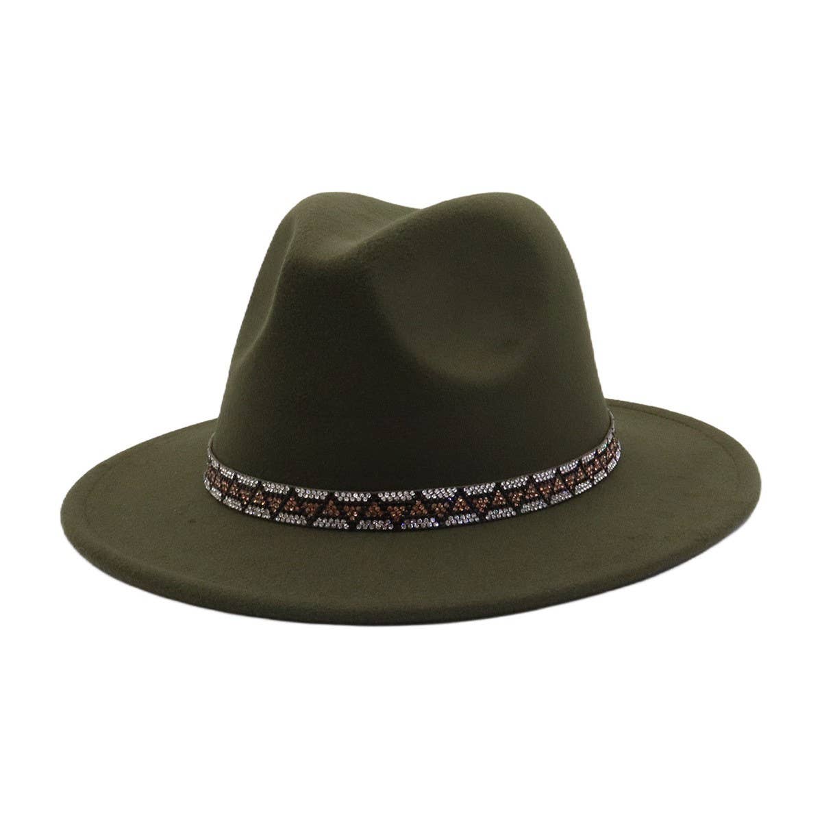 MEN WOMEN RETRO WOOL BLEND FEDORA HAT _CWAH04393
