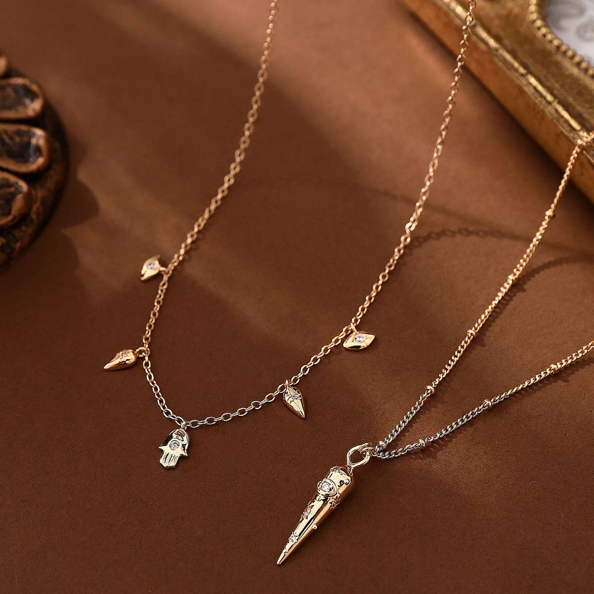 NEW EVIL EYE MULTI PENDANT NECKLACE_CWMM5335