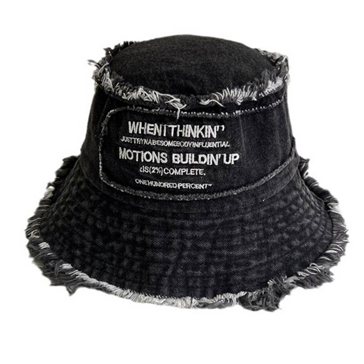 ALL MATCH WASHED LETTER EMBROIDERED BUCKET HAT_CWAB2850