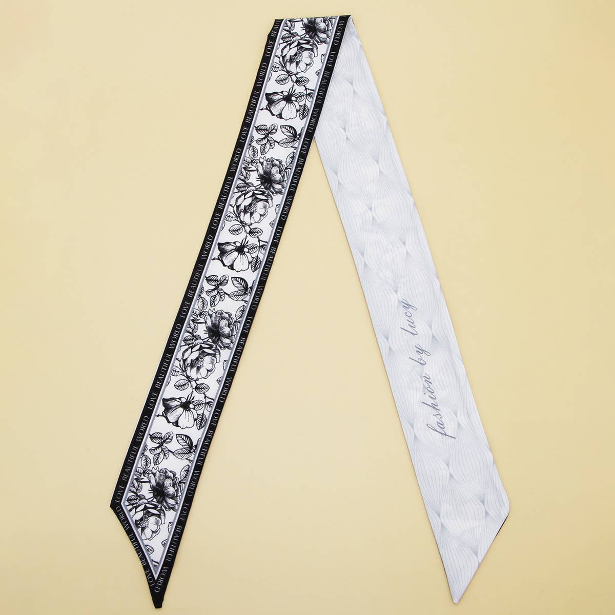FLORAL LETTER SCARF FOR HAIR OR GIFT_CWASC0066