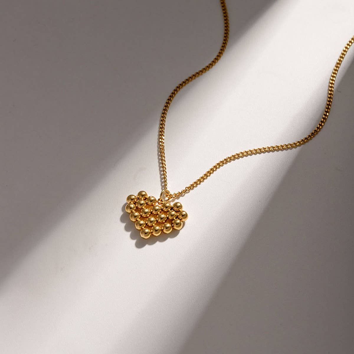 NEW ROUND BEAD HEART PENDANT DESIGN NECKLACE_CWAJE1438