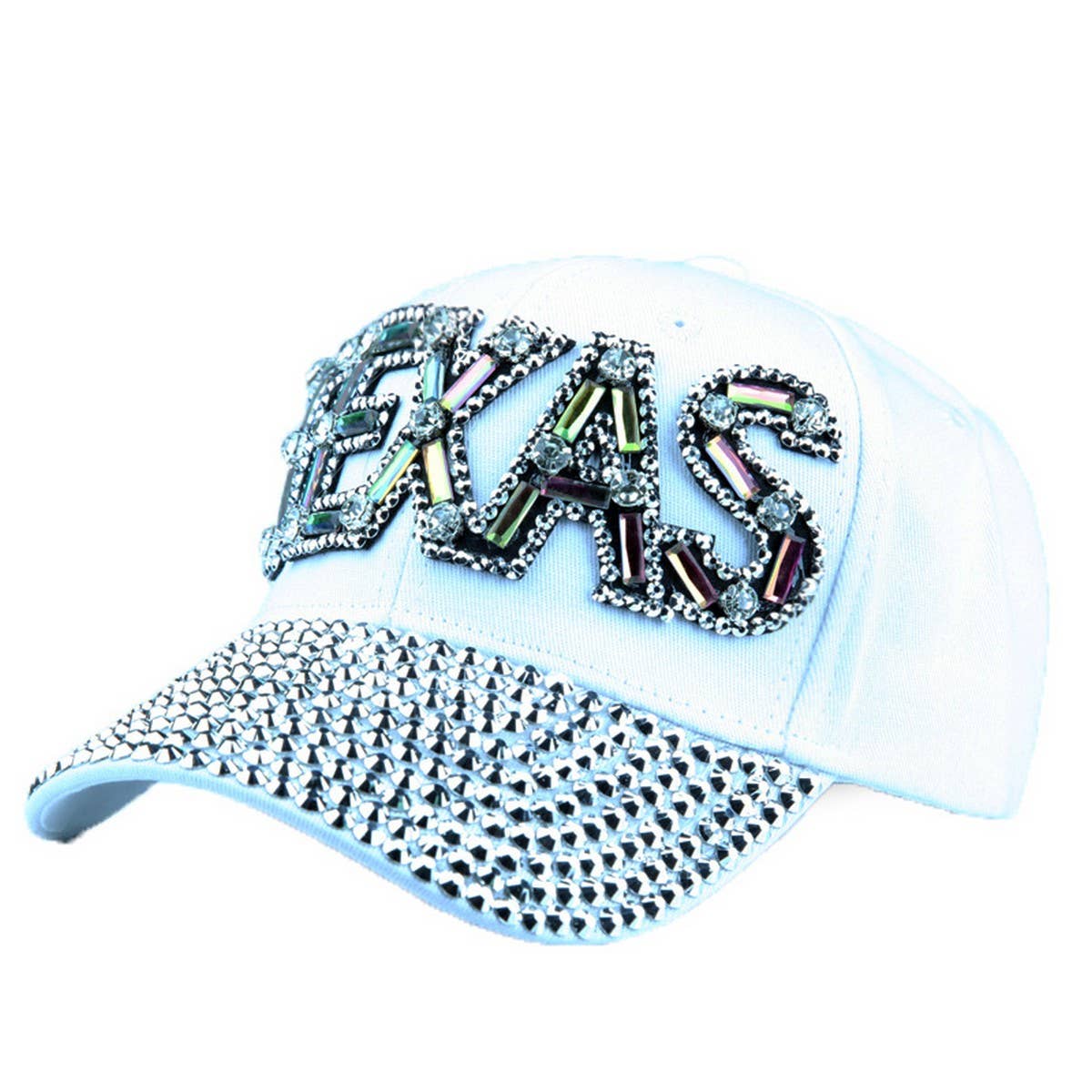 TEXAS LETTER RHINESTONE BASEBALL CAP SUN HAT_CWAH1077