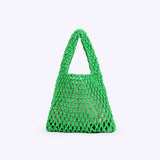 SOLID COLOR HOLLOW COTTON ROPE HAND WOVEN BAG_CWAB4684