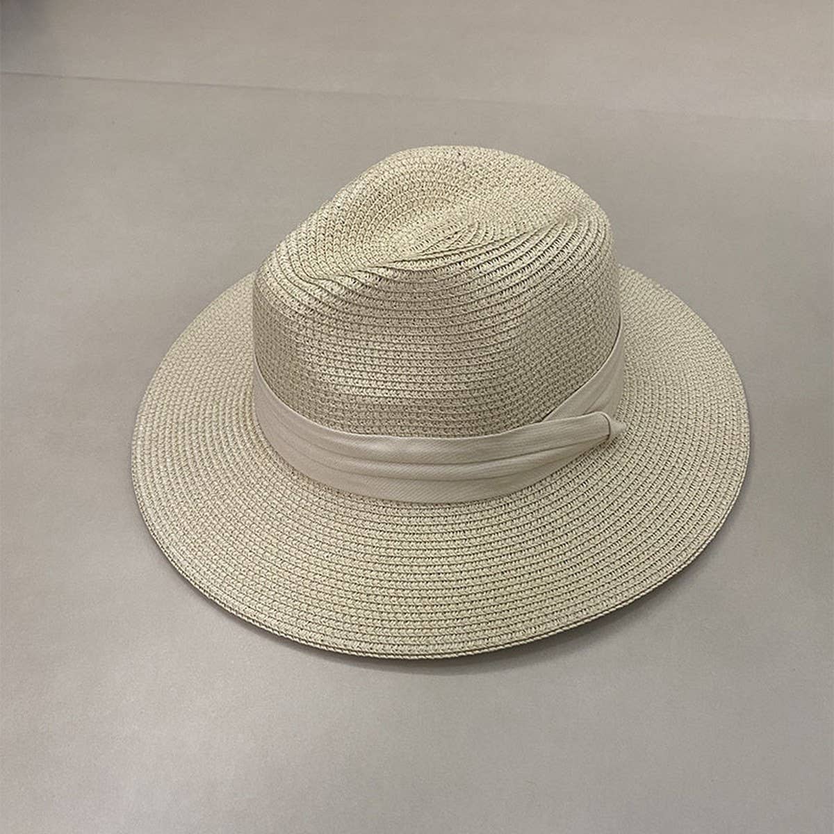 ALL MATCH SIMPLE BEACH VACATION STRAW HAT_CWAH3448