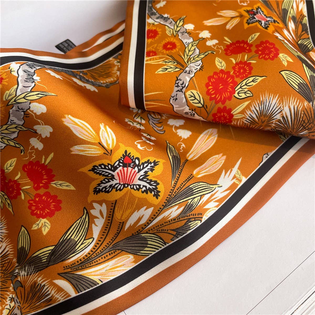 TEMPERAMENT THIN NARROW RIBBON HEAD SCARF_CWASC1535