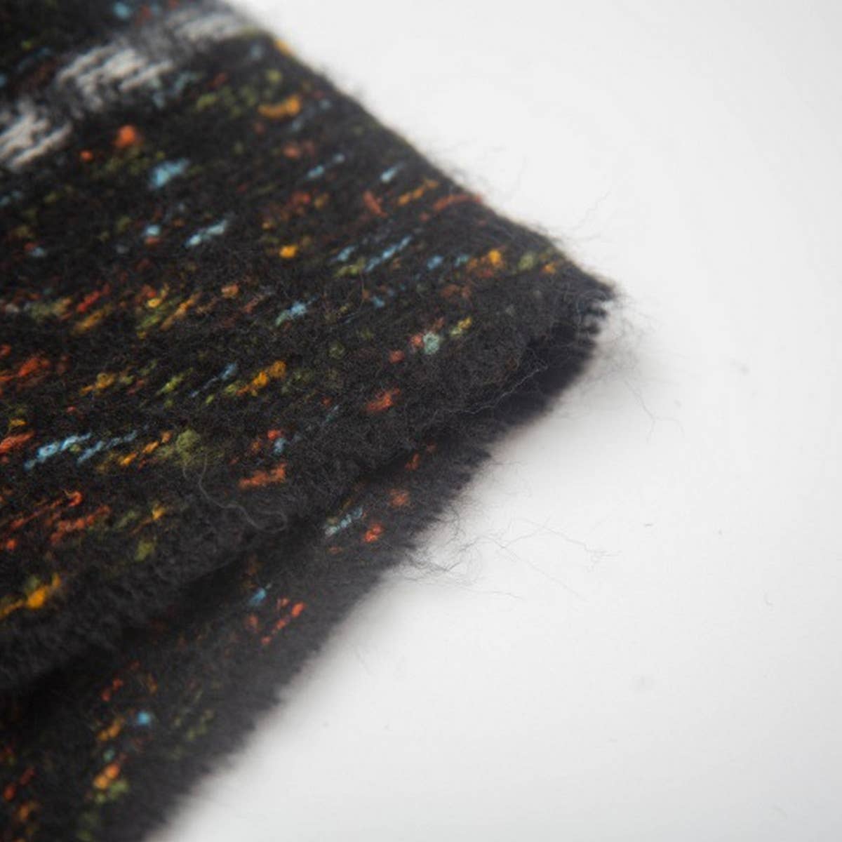 STRIPED FRINGE SCARF WINTER KNITTED SHAWL_CWASC0880