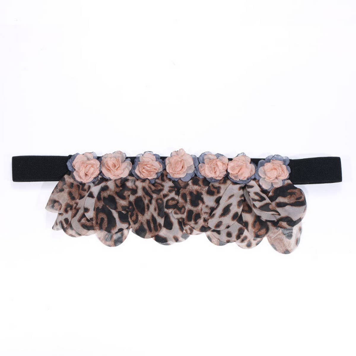 FLORAL ELASTIC WAIST BELT FOR WOMEN HANDMADE CHIC_CWMM6422