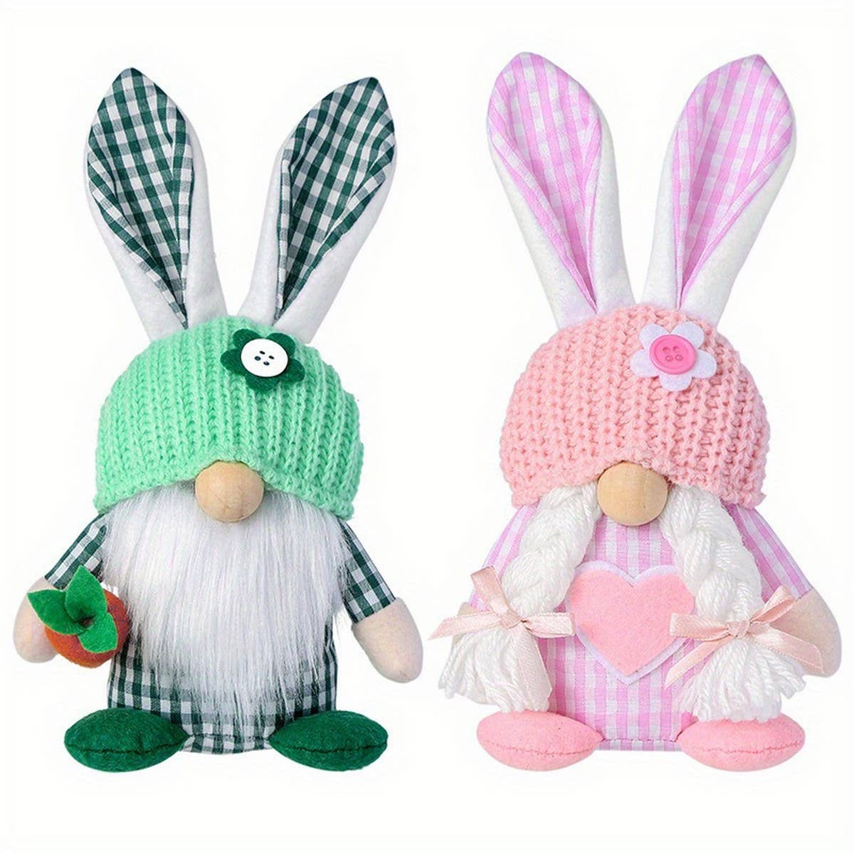 EASTER EGG HOLDING PLUSH DOLL RABBIT ORNAMENTS_CWMM3491