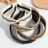 Wave Rhinestone Knotted Braided Headband