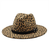 FASHION WOOL FELT HAT LEOPARD PRINT RETRO JAZZ HAT_CWAH2549