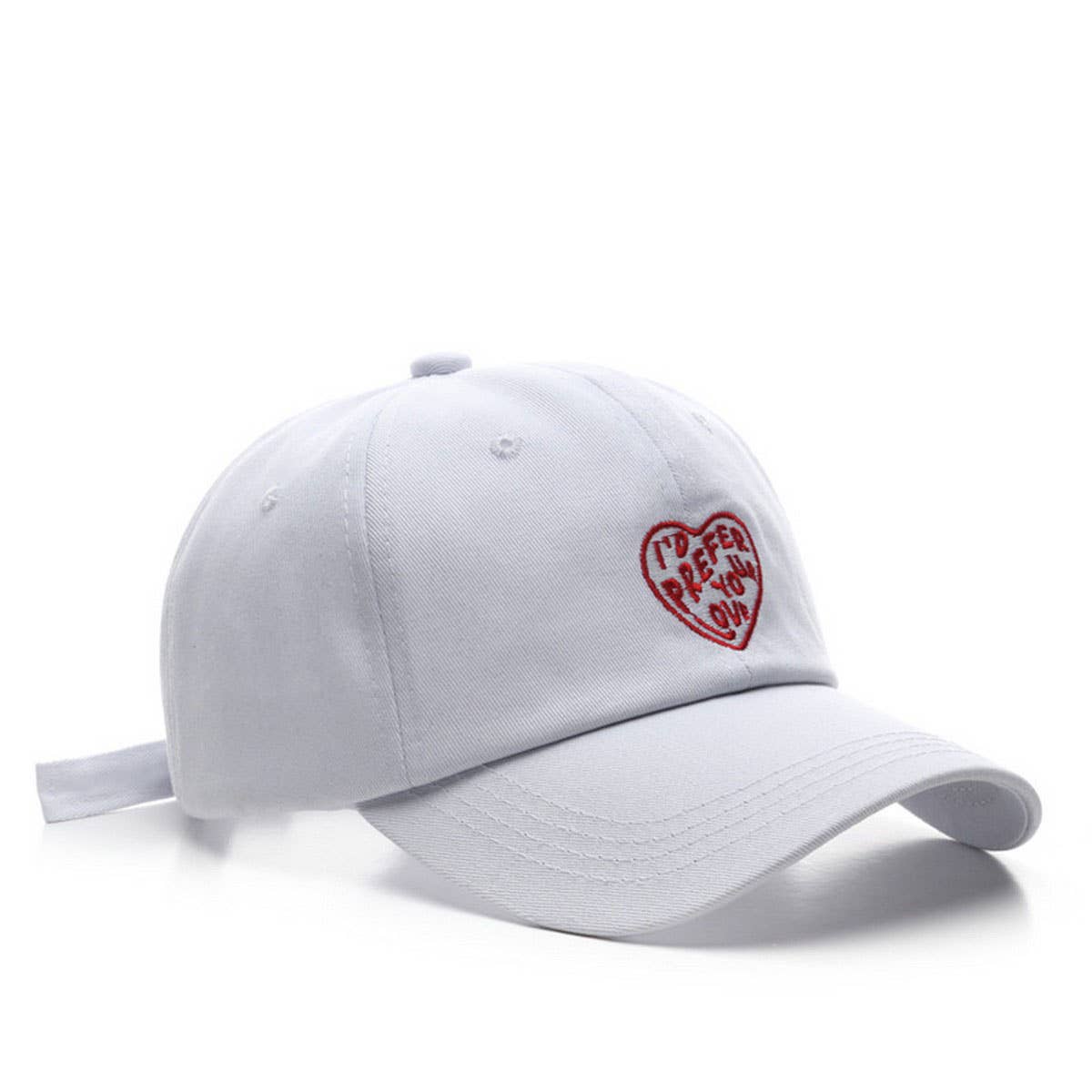 Vintage Heart Embroidered Cotton Baseball Cap Cwah2855