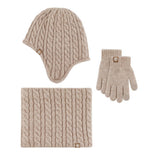 CHILDRENS WINTER SCARF WARM THREE PIECE SET_CWMM2868