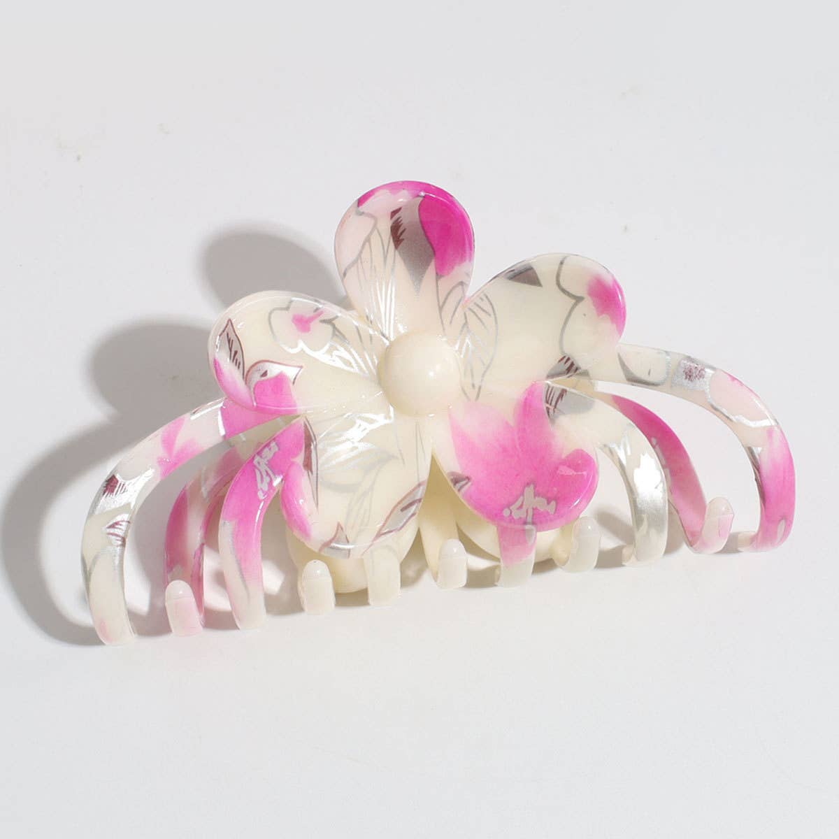 ELEGANT FLORAL HAIR CLAW CHIC DAILY BUN CLIP_CWAHA2247