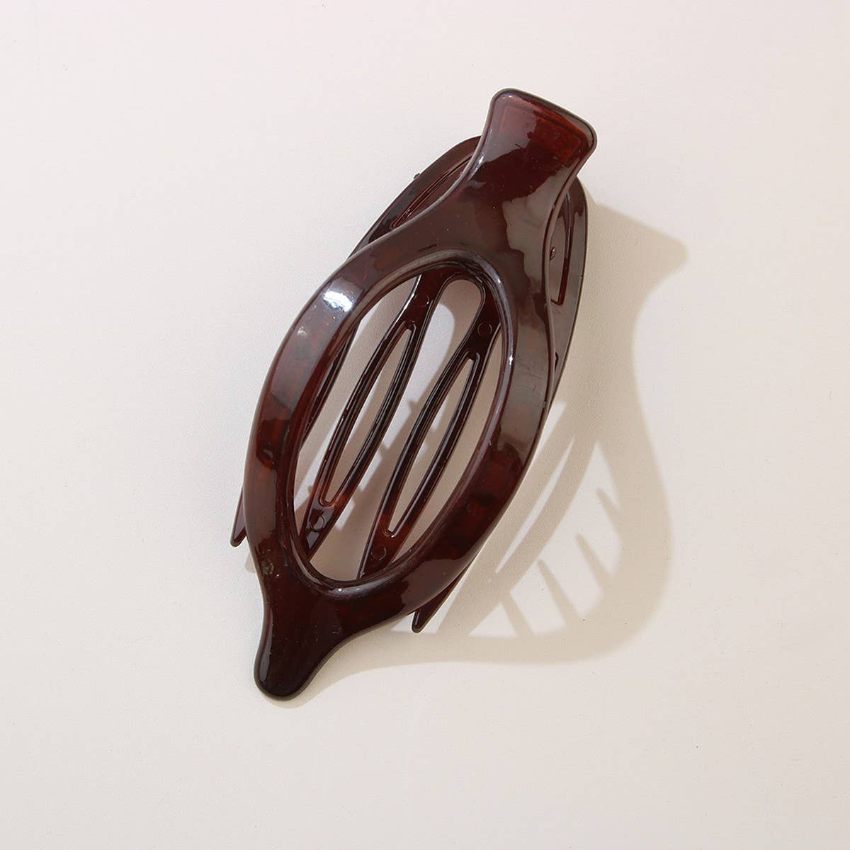 Glossy Matte Oval Hair Clip-Large Duckbill Style_Cwaha07479