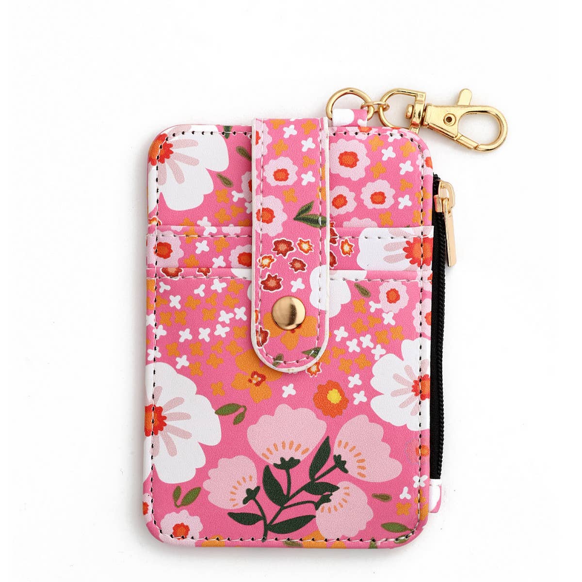 PRINTED HEM CARD HOLDER WALLET KEYCHAIN_CWMM1287
