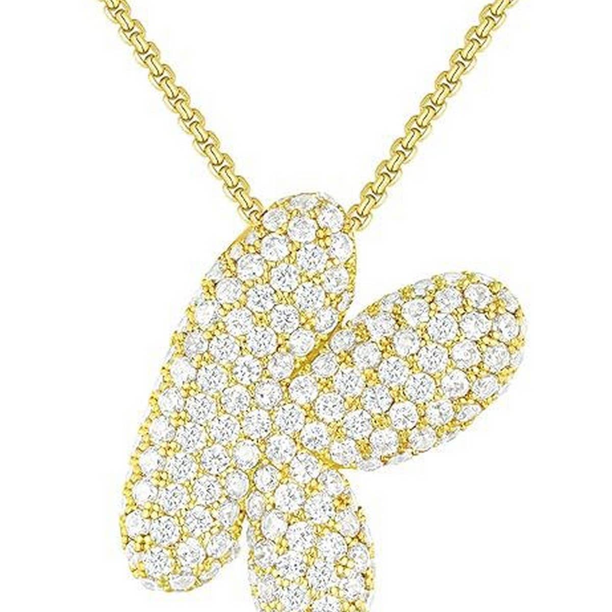 26 LETTERS NECKLACE COPPER ZIRCONIA PENDANT_CWMM5864