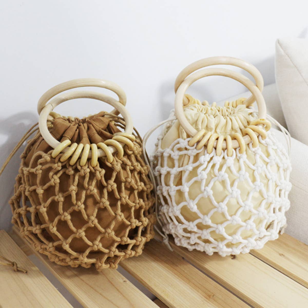 Women  Round Straw Bag Rattan Beach Handbag_Cwab0826