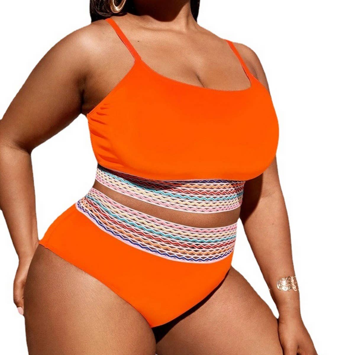 SIMPLE PLUS SIZE BIKINI SWIMSUIT_CWMW0227