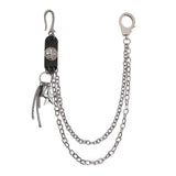 Trendy Retro Leather Stitching Jeans Chain_Cwmm4838